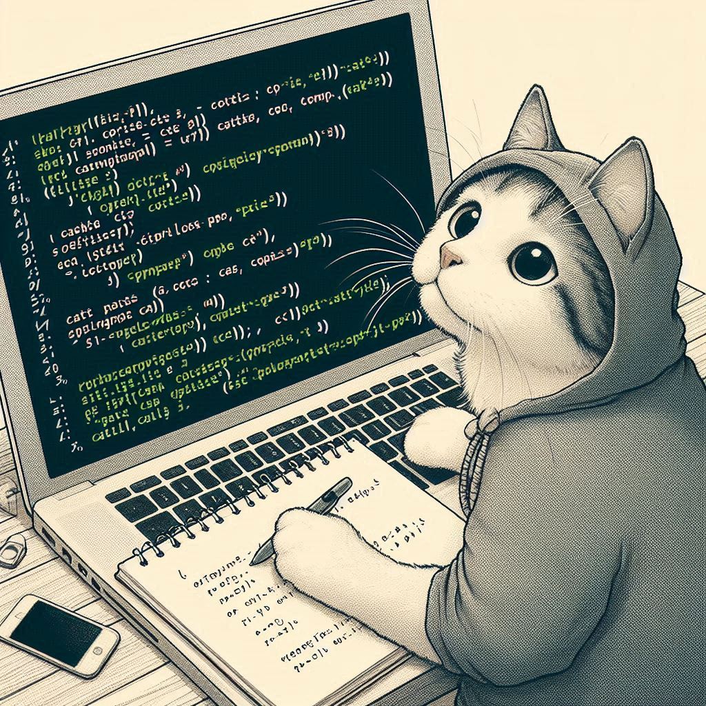 Cat implementing reference-counting.